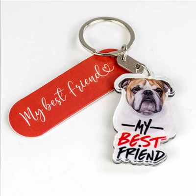 Kutyás Ajándék Kulcstartó - Angol bulldog