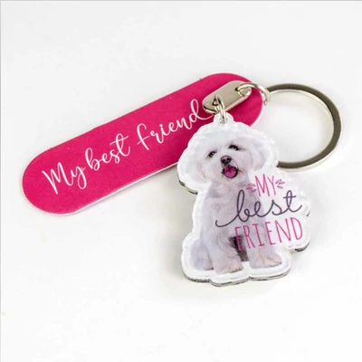 Kutyás Ajándék Kulcstartó - Bichon Havanese