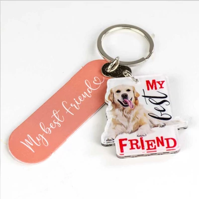 Kutyás Ajándék Kulcstartó - Golden retriever