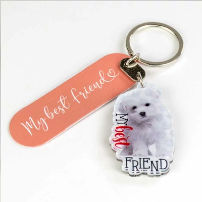 Kutyás Ajándék Kulcstartó - Máltai Selyemkutya