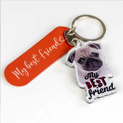 Kutyás Ajándék Kulcstartó - Mopsz