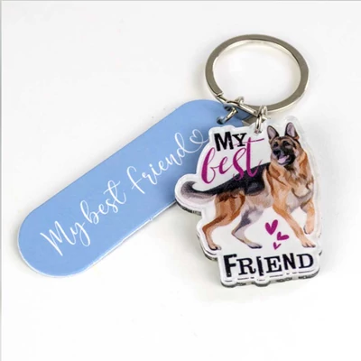 Kutyás Ajándék Kulcstartó - Német Juhászkutya 2