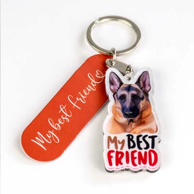 Kutyás Ajándék Kulcstartó - Német Juhászkutya