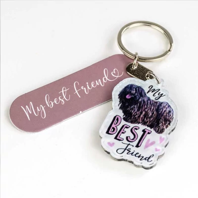 Kutyás Ajándék Kulcstartó - Puli