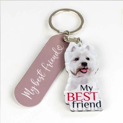 Kutyás Ajándék Kulcstartó - Westie 2