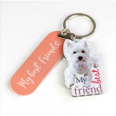 Kutyás Ajándék Kulcstartó - Westie