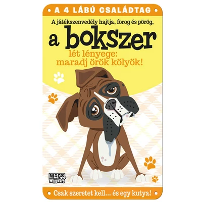 Vau és Miau Kutyás Ajándék Fém Ajtótábla - Boxer
