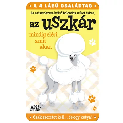 Vau és Miau Kutyás Ajándék Fém Ajtótábla - Uszkár