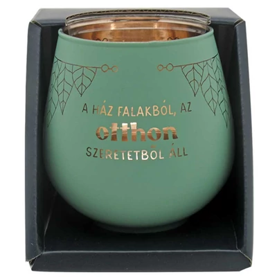 Tükörfényes Mécsestartó - A Ház Falakból… Felirattal