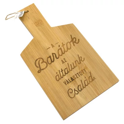 A Barát az Általunk Választott Család Ajándék Bambusz Vágódeszka A Barát az Általunk Választott Család Ajándék Bambusz Vágódeszka