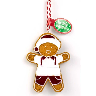 Mézeskalács Figurád Fiú Karácsonyfadísz: Feliratozható