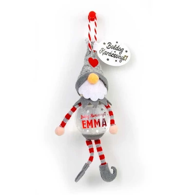 Hógömb Manó Karácsonyfadísz: Boldog Karácsonyt! - Emma