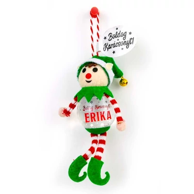 Hógömb Manó Karácsonyfadísz: Boldog Karácsonyt! - Erika Hógömb Manó Karácsonyfadísz: Boldog Karácsonyt! - Erika