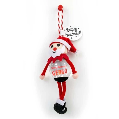 Hógömb Manó Karácsonyfadísz: Boldog Karácsonyt! - Gergő