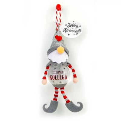Hógömb Manó Karácsonyfadísz: Szuper Kolléga Törpe