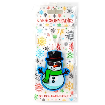 Cuki Hóember Mintás Karácsonyfadísz