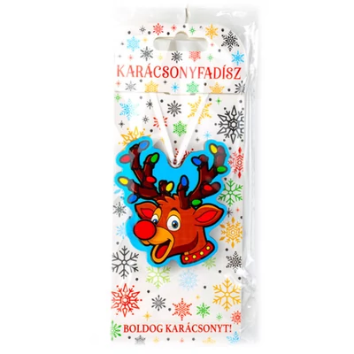 Cuki Rénszarvas Mintás Karácsonyfadísz