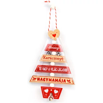 Névre Szóló Karácsonyfadísz - A Világ Legjobb Nagymamája