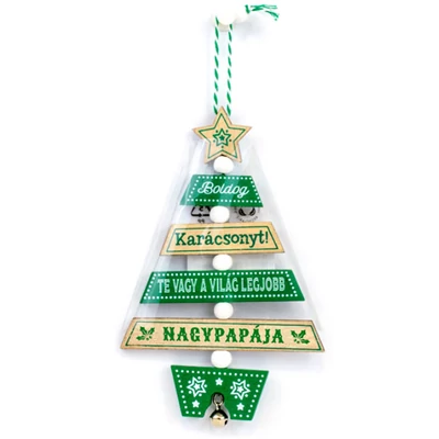Névre Szóló Karácsonyfadísz - A Világ Legjobb Nagypapája