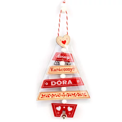 Névre Szóló Karácsonyfadísz - Dóra