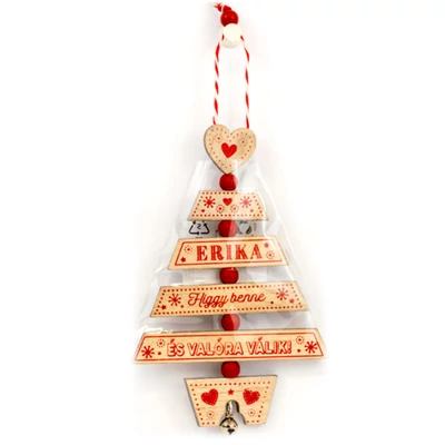 Névre Szóló Karácsonyfadísz - Erika