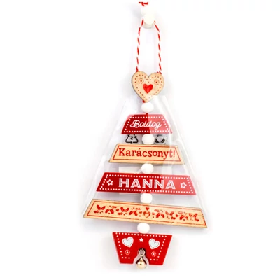 Névre Szóló Karácsonyfadísz - Hanna