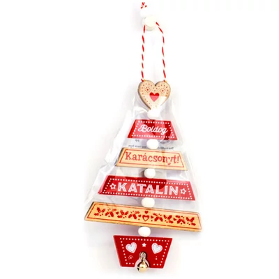 Névre Szóló Karácsonyfadísz - Katalin