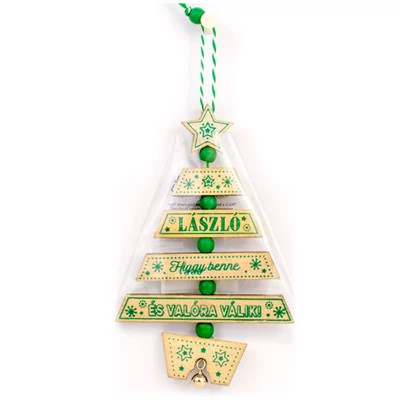 Névre Szóló Karácsonyfadísz - László