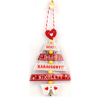 Névre Szóló Karácsonyfadísz - Nikolett