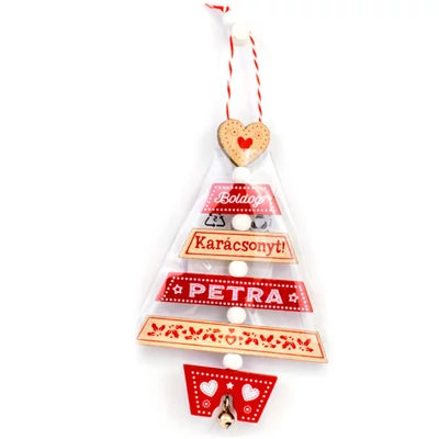 Névre Szóló Karácsonyfadísz - Petra