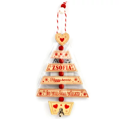 Névre Szóló Karácsonyfadísz - Zsófia