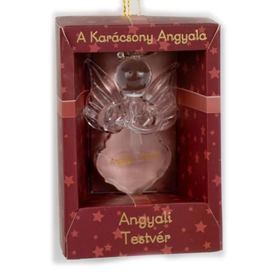 A Karácsony Angyala Dísz - Angyali Testvér Felirattal
