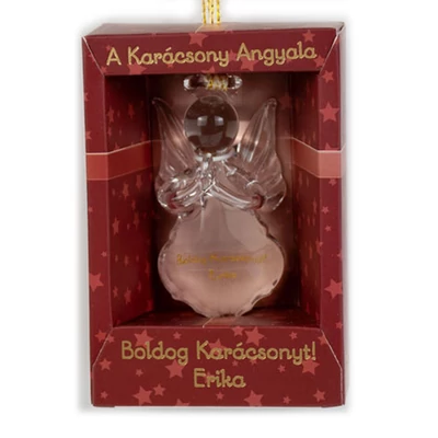 A Karácsony Angyala Dísz - Boldog Karácsonyt! Erika Felirattal