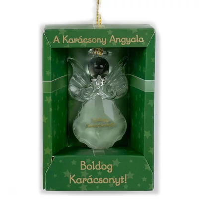 A Karácsony Angyala Dísz - Boldog Karácsonyt! Felirattal