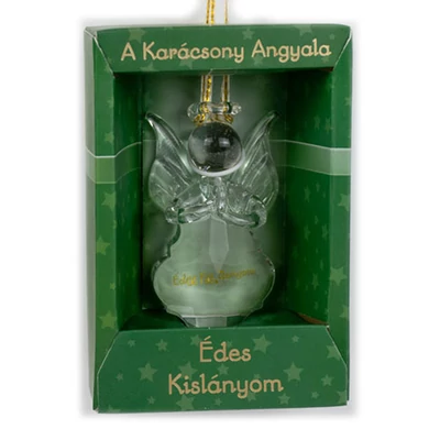 A Karácsony Angyala Dísz - Édes Kislányom Felirattal