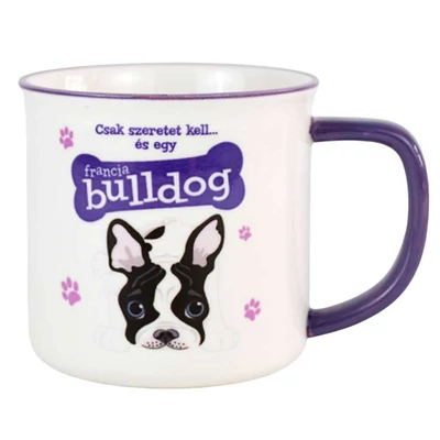 Csak Szeretet Kell és Egy Francia Bulldog Ajándék Bögre Kutya Gazdiknak Csak Szeretet Kell és Egy Francia Bulldog Ajándék Bögre Kutya Gazdiknak