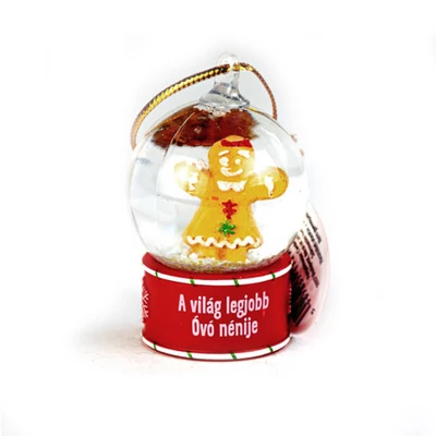 Névre Szóló Hógömb Dísz - A Világ Legjobb Óvó Nénije Felirattal