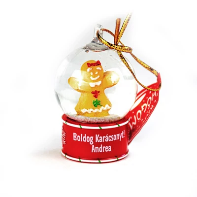 Névre Szóló Hógömb Dísz - Andrea Felirattal