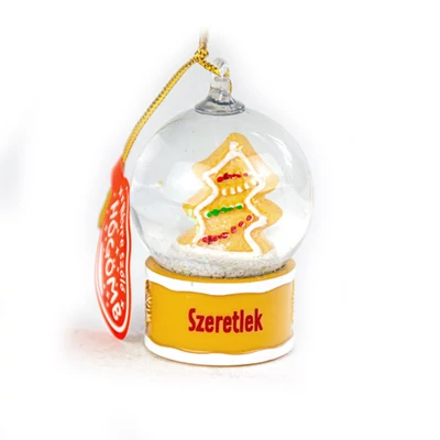 Névre Szóló Hógömb Dísz - Szeretlek Felirattal
