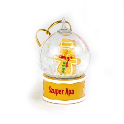 Névre Szóló Hógömb Dísz - Szuper Apa Felirattal