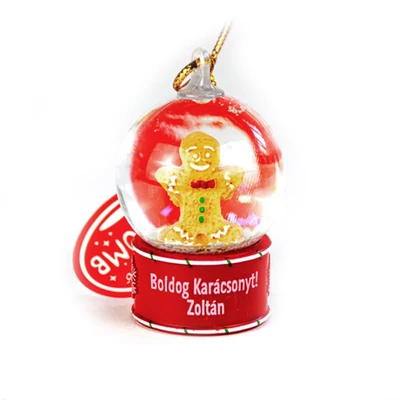 Névre Szóló Hógömb Dísz - Zoltán Felirattal