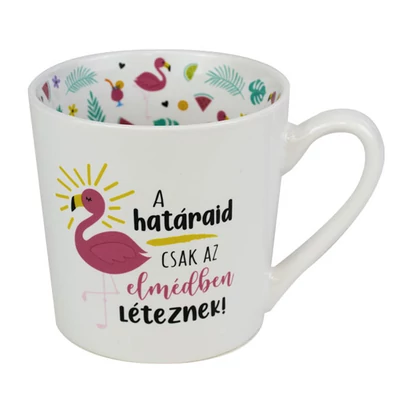 A Határaid... Feliratú, Színes Belsejű Lifestyle Bögre