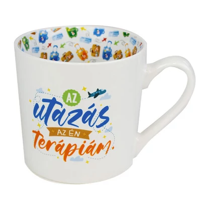 Az Utazás... Feliratú, Színes Belsejű Lifestyle Bögre