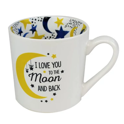I Love You Moon... Feliratú, Színes Belsejű Lifestyle Bögre