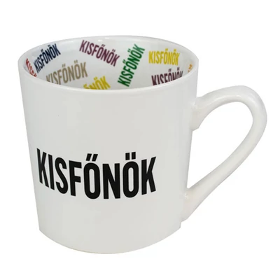 Kisfőnök Feliratú, Színes Belsejű Lifestyle Bögre