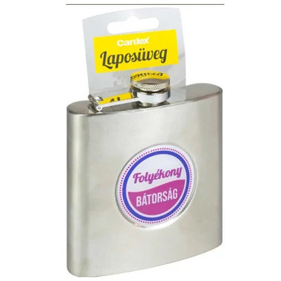 Folyékony Bátorság Feliratú Ajándék Laposüveg