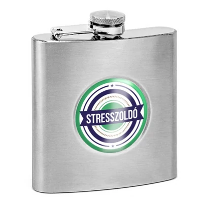 Stresszoldó Feliratú Ajándék Laposüveg