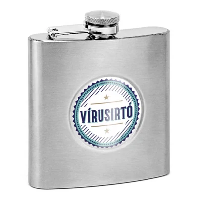 Vírusírtó Feliratú Ajándék Laposüveg