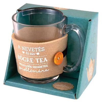 A Nevetés és Egy Bögre Tea Megoldás Rengeteg Problémára Üveg Teás Pohár