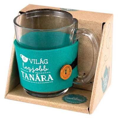 A Világ Legjobb Tanára Üveg Teás Pohár